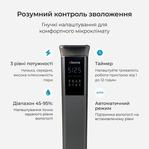 Мощный увлажнитель воздуха Ameliq для больших помещений. Ультразвуковой увлажнитель воздуха с теплым и холодным паром