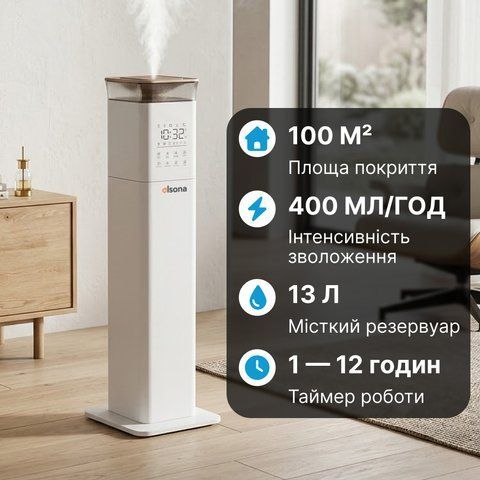 Мощный увлажнитель воздуха Ameliq для больших помещений. Ультразвуковой увлажнитель воздуха с теплым и холодным паром